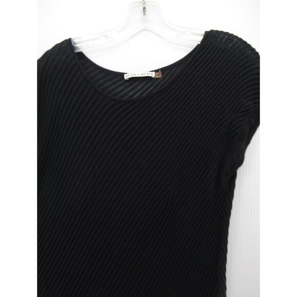 Alice Olivia Dress Medium Cashmere Blend Minimalist Asymmetrical Hem - Picture 2 of 10